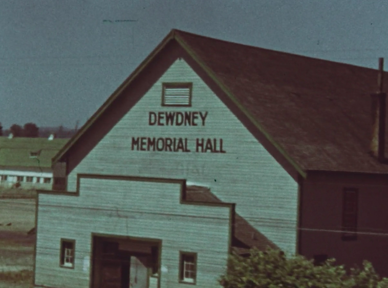Still from Eileen Brennan collection showing a building