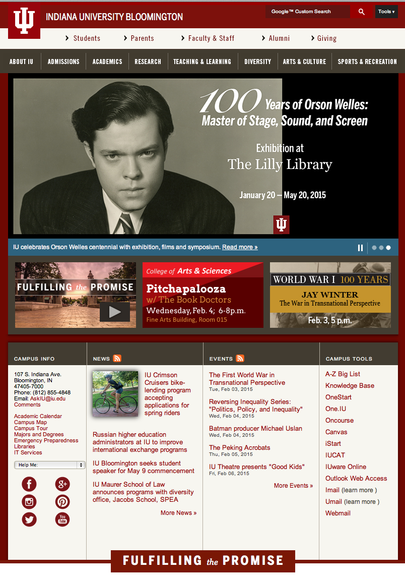 IUB Homepage feature on Lilly Welles Exhibition