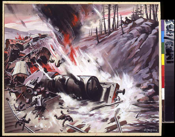  Painting of a train crash