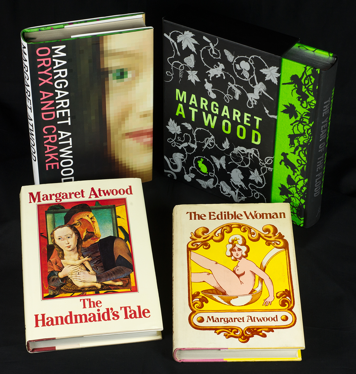 Grouping of four books by Margaret Atwood
