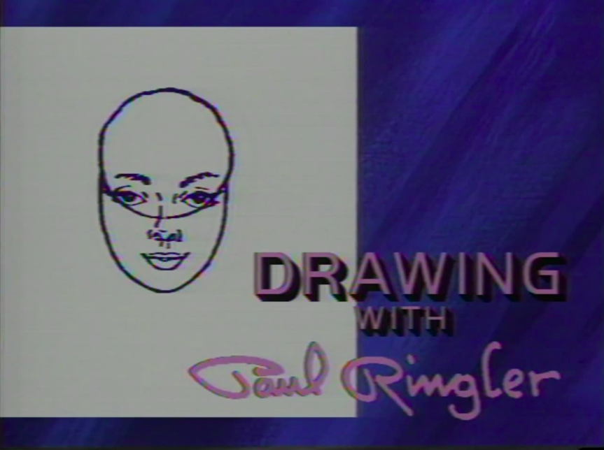 title screen for drawing with Paul Rigler. Shows a half drawn woman's head and Paul Rigler's signature