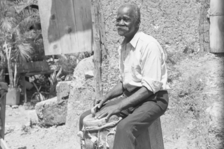 Henry Robert Antoine, head drummer in the Rada community, Trinidad
