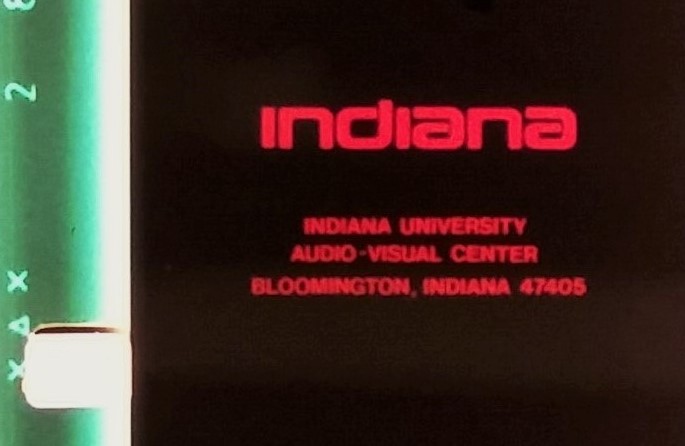 Title card from Indiana University Audio-Visual Center