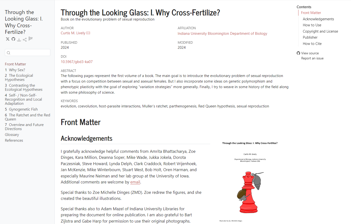Scan of a publication with title "Through the Looking Glass."