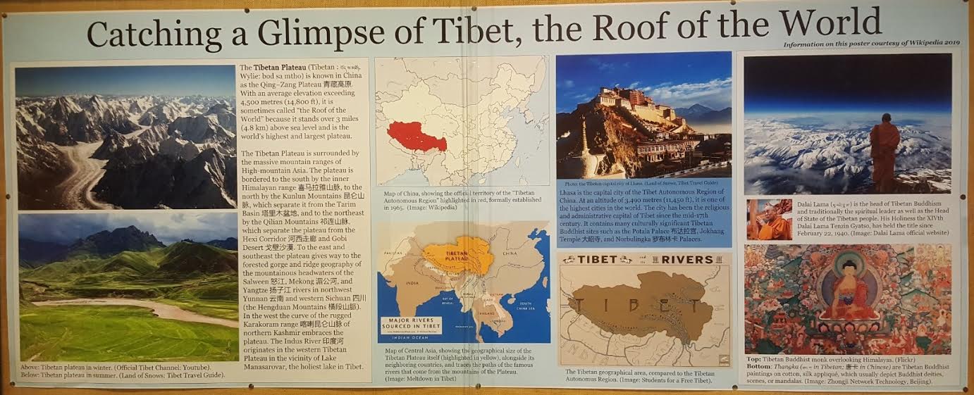 Poster of "Catching a Glimpse of Tibet, the Roof of the World", introducing the reader to the Tibetan Autonomous Region of China.
