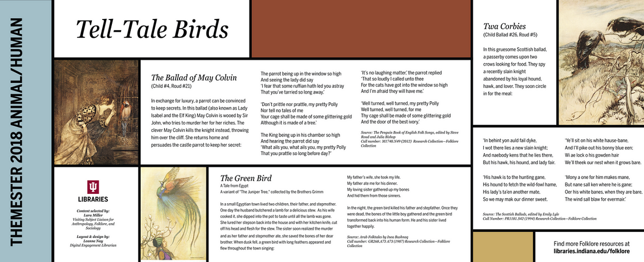 The Balld of May Colvin, The Green Bird, and Twa Corbies ballads