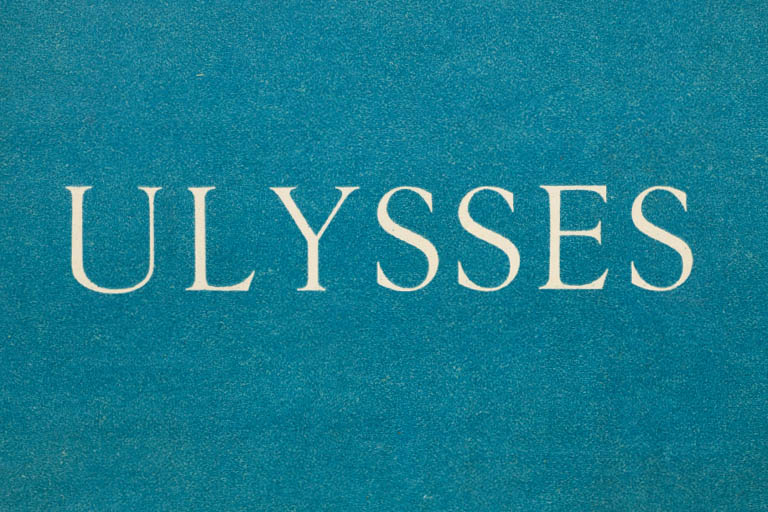 The word "Ulysses" printed in white text on a blue background