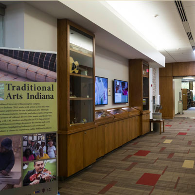 the scholars' commons exhibit hallway