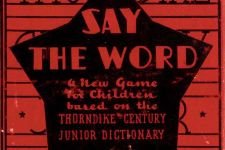 Cover image of Say the Word, a new game for children based on the Thorndike Century Junior Dictionary