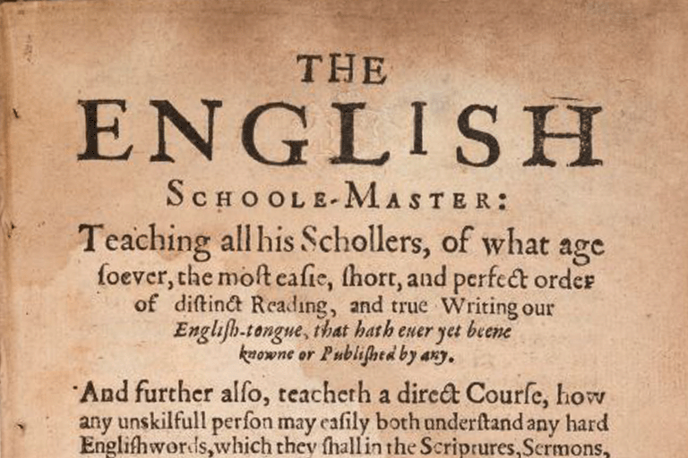Title page from The English Schoole-Master