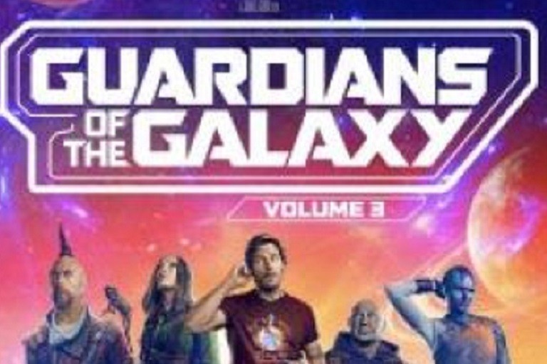 Publicity photo of Guardians of the Galaxy 3 crew