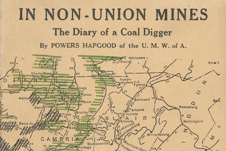 Cover of a pamphlet showing a map