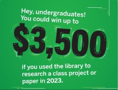Large green sign the color of money with the amount of $3,500 in large black letters.