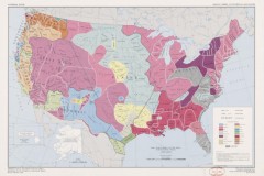 Map showing the United States, with various areas filled with different colors. Header at the top reads "National Atlas Indian Tribes, Cultures & Languages."