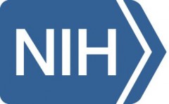 Blue and white NIH logo